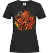 Жіноча футболка Дракон полум'я Чорний фото