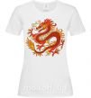 Жіноча футболка Дракон пламя Білий фото