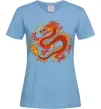 Жіноча футболка Дракон полум'я Блакитний фото