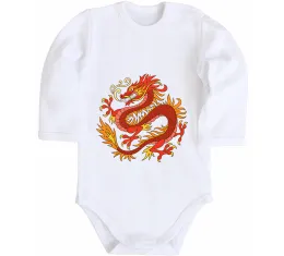 Детский боди Dragon Family Белый фото