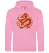 Мужская толстовка (худи) Дракон полум'я Розовый фото