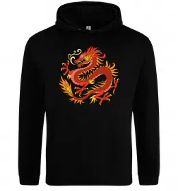 Мужская толстовка (худи) Мультяшний дракон Серый меланж фото