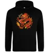 Мужская толстовка (худи) Дракон полум'я Черный Мужская толстовка (худи) Дракон полум'я Черный фото