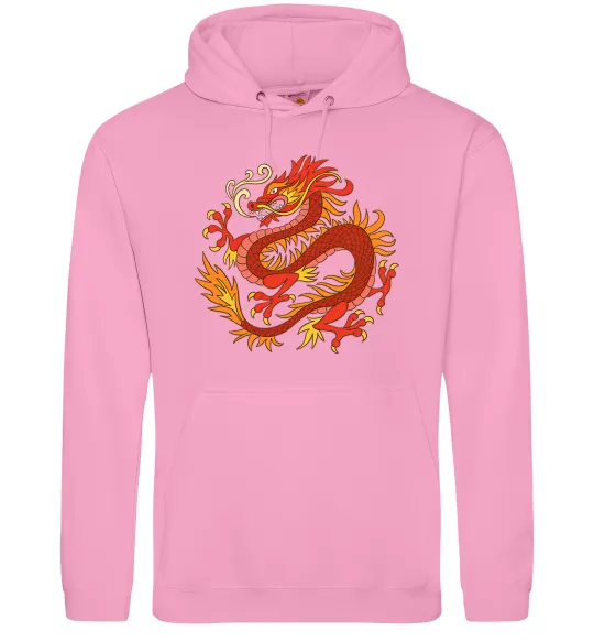 Жіноча толстовка (худі) Дракон полум'я Рожевий фото