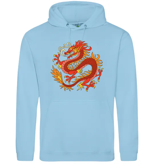 Жіноча толстовка (худі) Дракон полум'я Блакитний фото