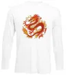 Лонгслив Дракон полум'я Белый фото
