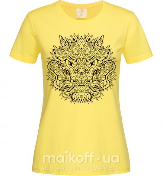 Женская футболка Black dragon Лимонный фото
