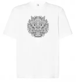 Футболка Оверсайз Мультяшний дракон Белый фото