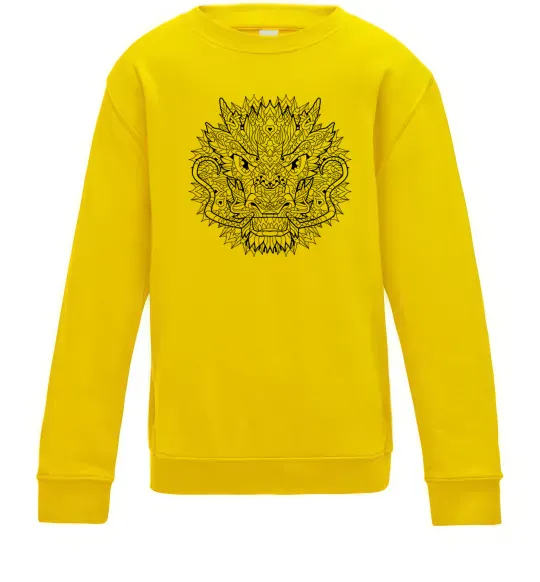 Детский Свитшот Black dragon Солнечно желтый фото