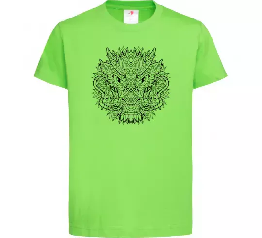 Детская футболка Black dragon Лаймовый фото