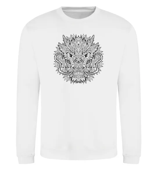 Свитшот Black dragon Белый фото