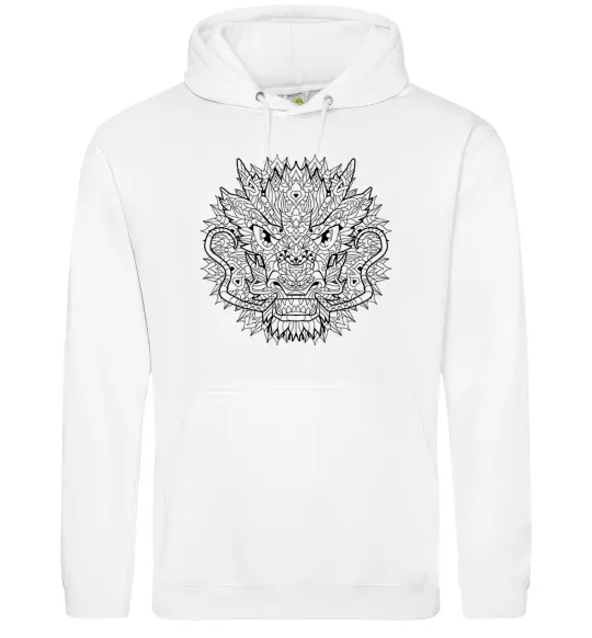 Мужская толстовка (худи) Black dragon Белый фото