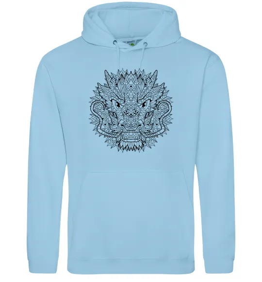 Жіноча толстовка (худі) Black dragon Блакитний фото