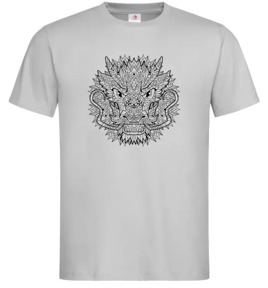 Мужская футболка Black dragon Серый фото
