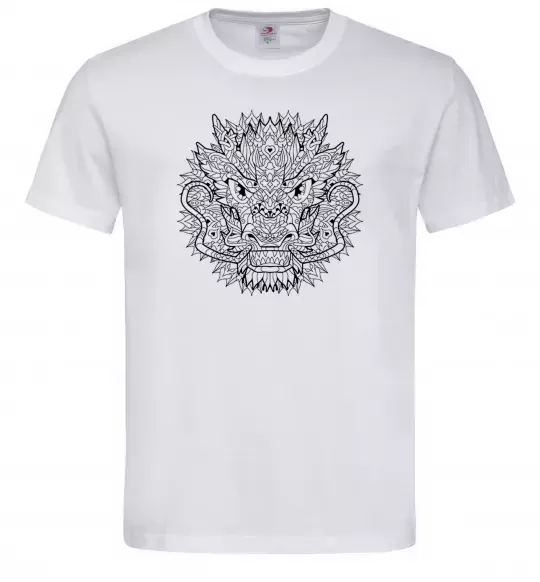 Мужская футболка Black dragon Белый фото