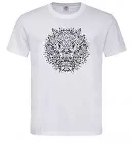 Мужская футболка Black dragon Белый фото