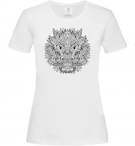 Женская футболка Black dragon Белый фото