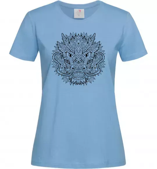 Женская футболка Black dragon Голубой фото