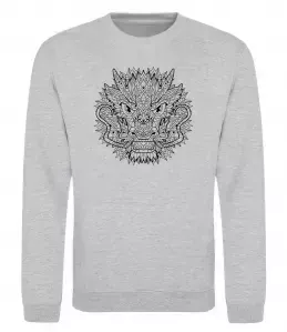 Свитшот Black dragon Серый меланж фото