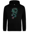 Мужская толстовка (худи) Gradient dragon Черный фото