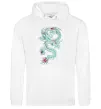 Мужская толстовка (худи) Gradient dragon Белый фото