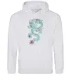 Мужская толстовка (худи) Gradient dragon Серый меланж фото