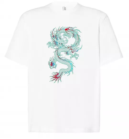 Футболка Оверсайз Gradient dragon Белый фото