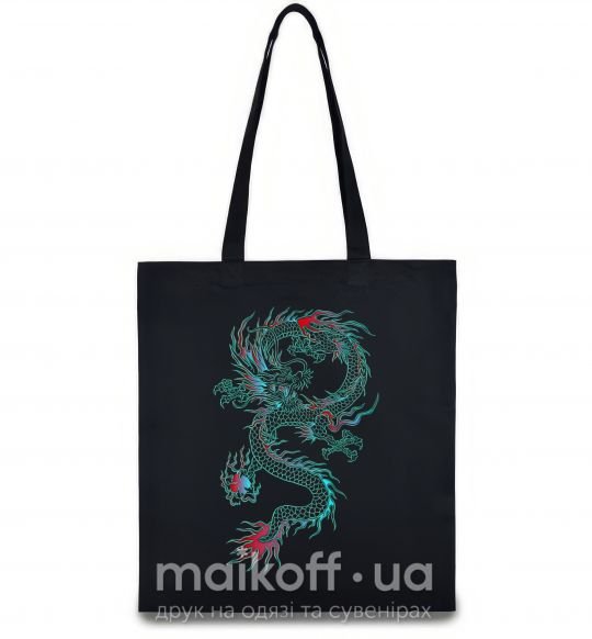 Еко-сумка Gradient dragon Чорний фото