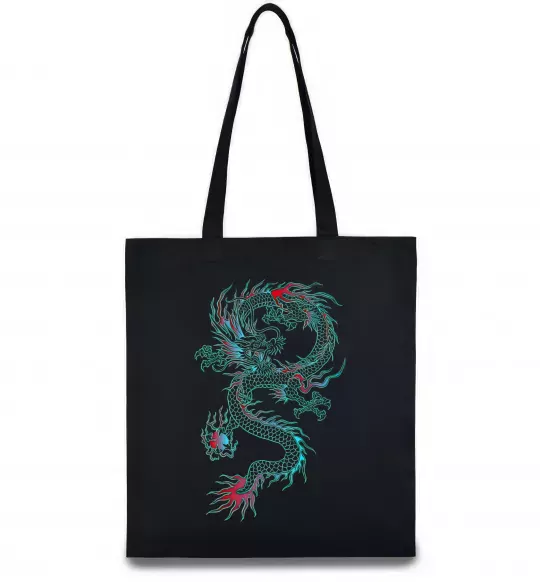 Эко-сумка Gradient dragon Черный фото