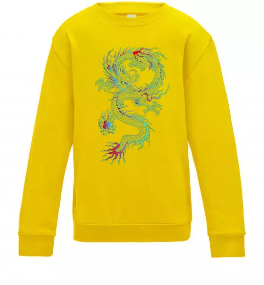 Дитячий світшот Gradient dragon Сонячно жовтий фото