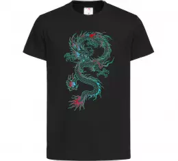 Детская футболка Gradient dragon Черный фото