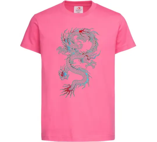 Дитяча футболка Gradient dragon Яскраво-рожевий фото