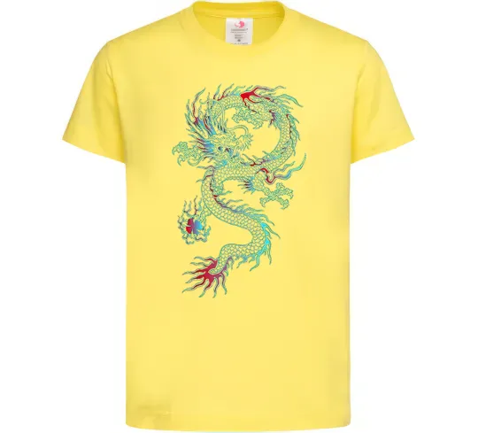 Дитяча футболка Gradient dragon Лимонний фото