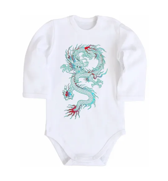 Детский боди Gradient dragon Белый фото