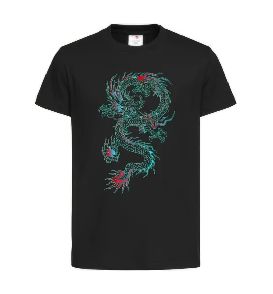 Дитяча футболка Gradient dragon Чорний фото