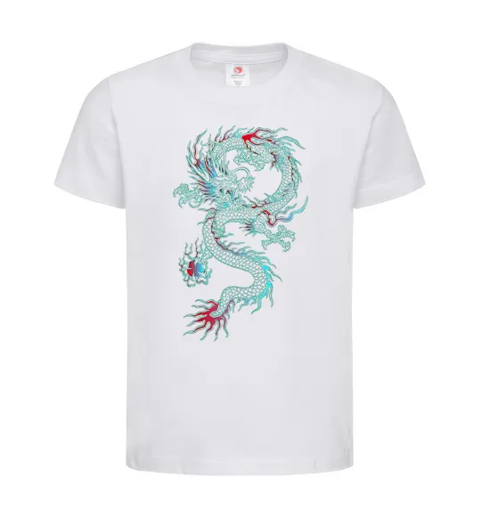 Дитяча футболка Gradient dragon Білий фото