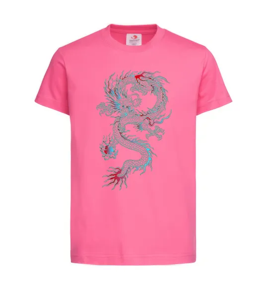 Дитяча футболка Gradient dragon Яскраво-рожевий фото