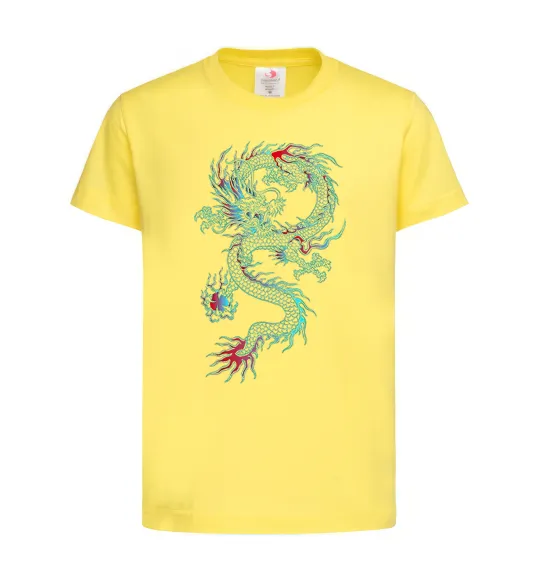 Дитяча футболка Gradient dragon Лимонний фото