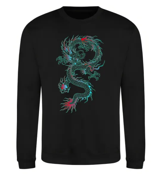Світшот Gradient dragon Чорний фото
