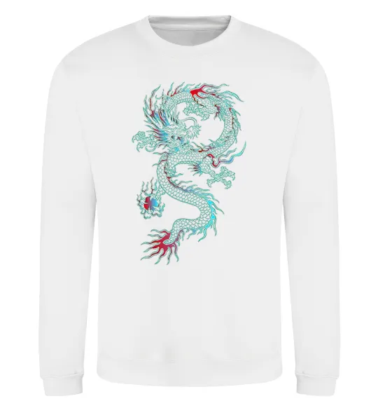 Світшот Gradient dragon Білий фото