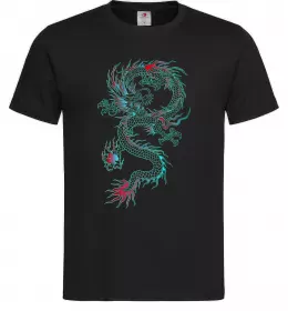 Мужская футболка Gradient dragon Черный фото