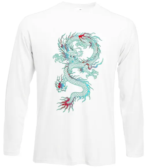 Лонгслив Gradient dragon Белый фото