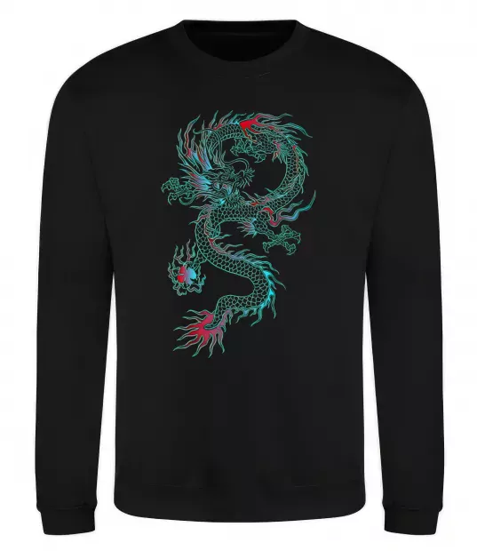Свитшот Gradient dragon Черный фото