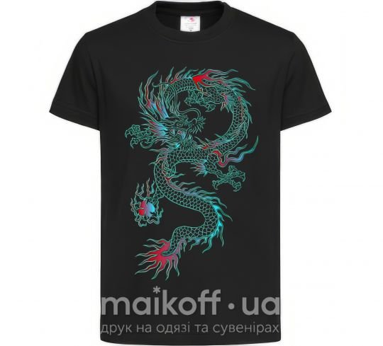 Детская футболка Gradient dragon Черный фото