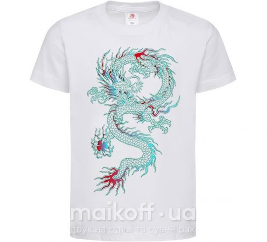 Дитяча футболка Gradient dragon Білий фото