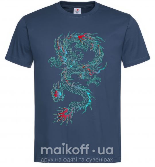 Чоловіча футболка Gradient dragon Темно-синій фото