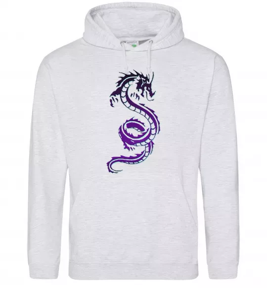 Жіноча толстовка (худі) Violet dragon Сірий меланж фото