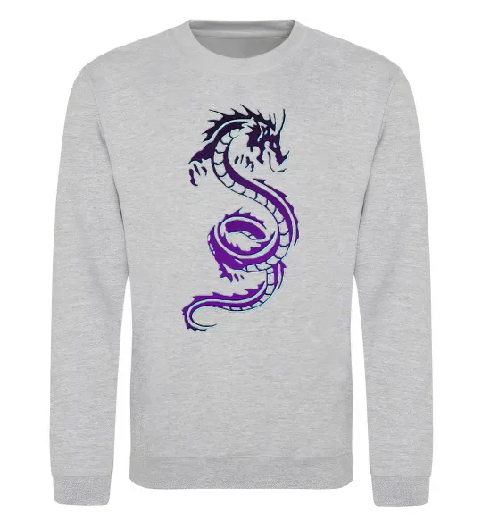 Свитшот Violet dragon Серый меланж фото