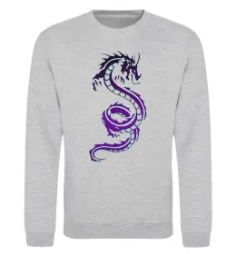 Світшот Violet dragon Сірий меланж фото