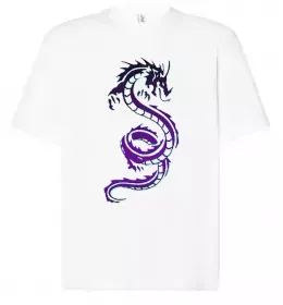 Футболка Оверсайз Violet dragon Белый фото